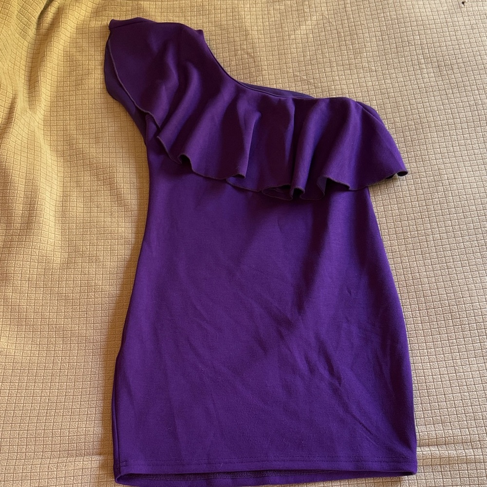 Elegant Purple One-Shoulder Dress Kids Size 10/12
